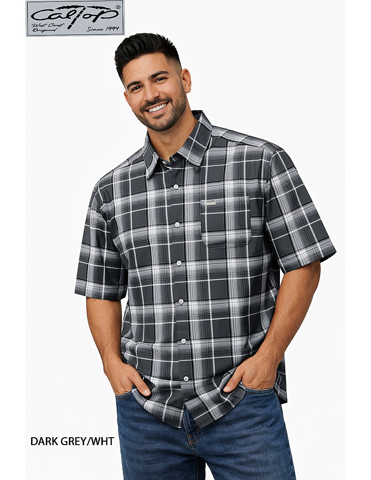 1000 S/S Plaid Color Base : Dark Grey-White